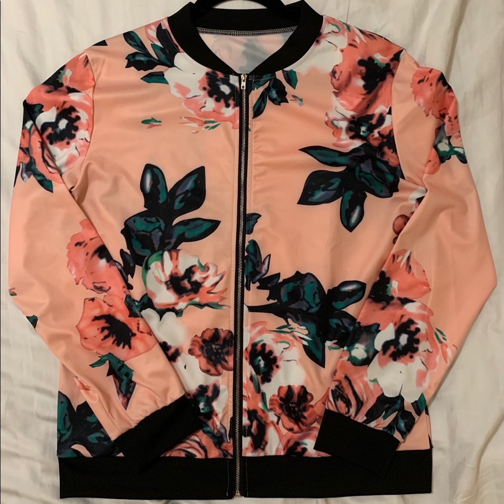 FLORAL BOMBER JACKET